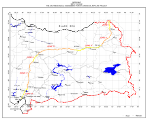 Index Map of Archaeological Sites Along the Pipeline